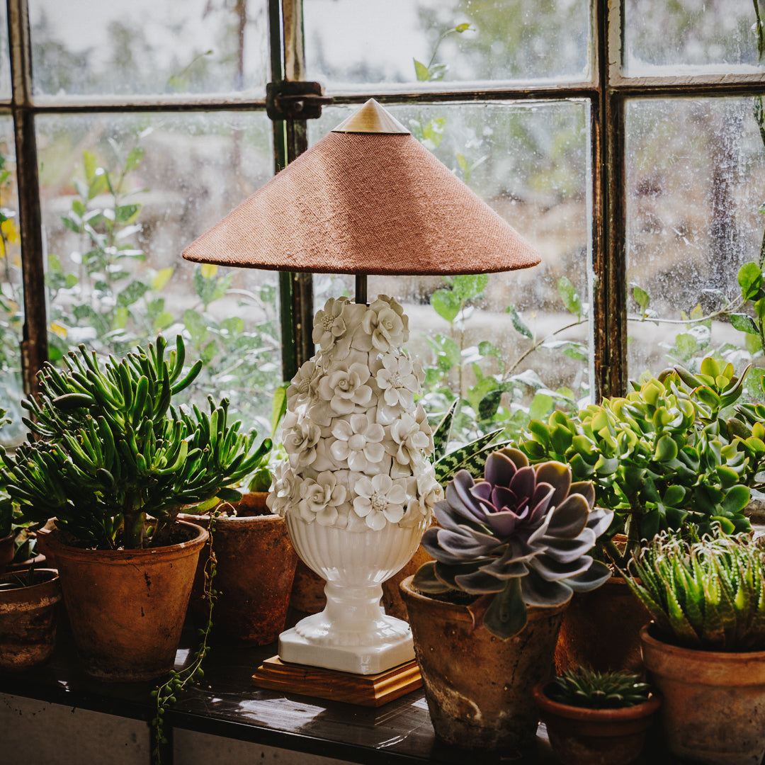 Manises Flora White Lamp