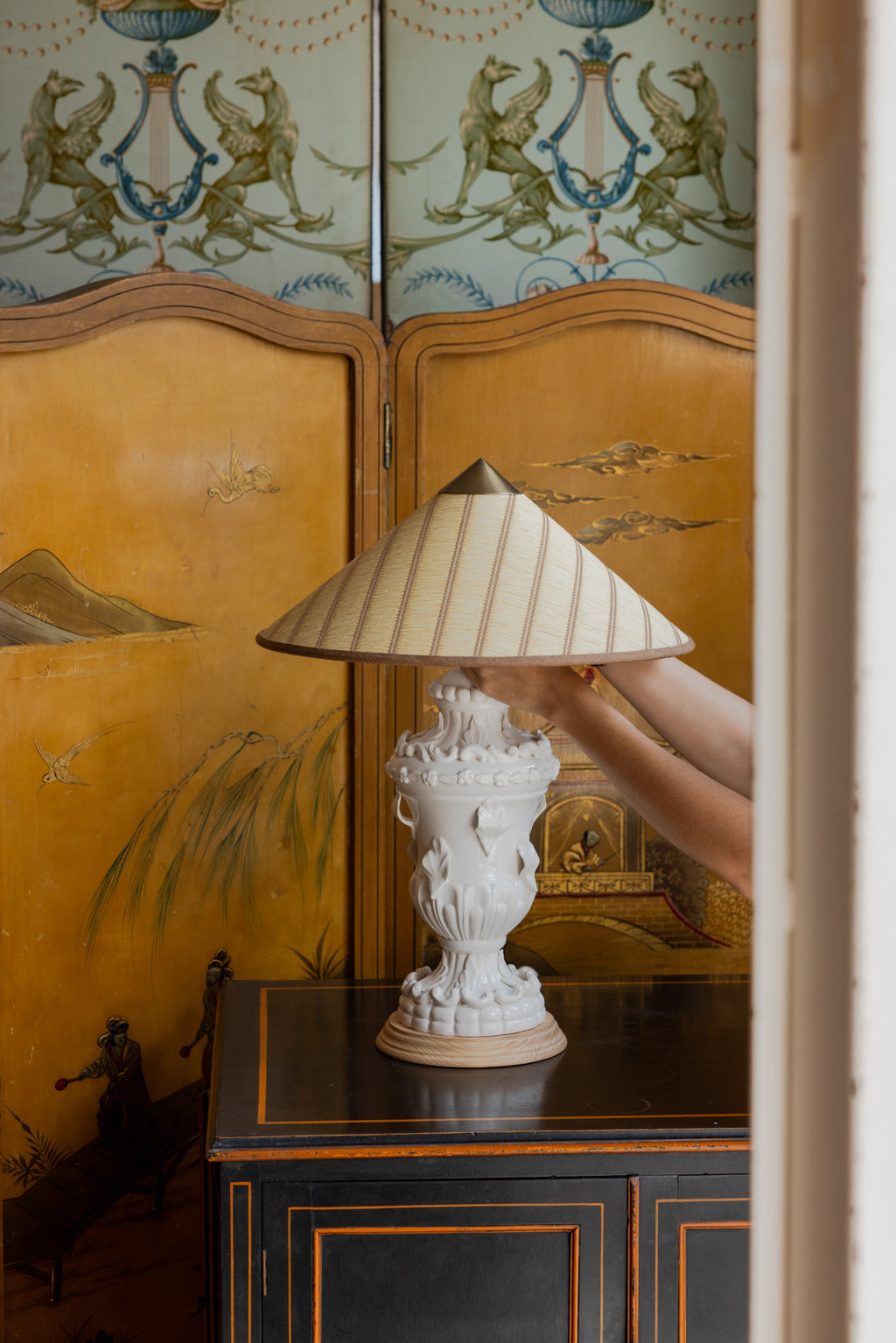 Capuchina Raffia Stripes Lampshade