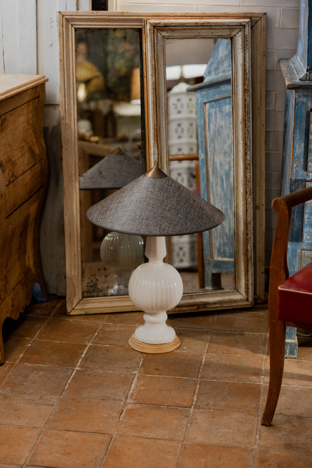 Capuchina Rafia Topo Lampshade