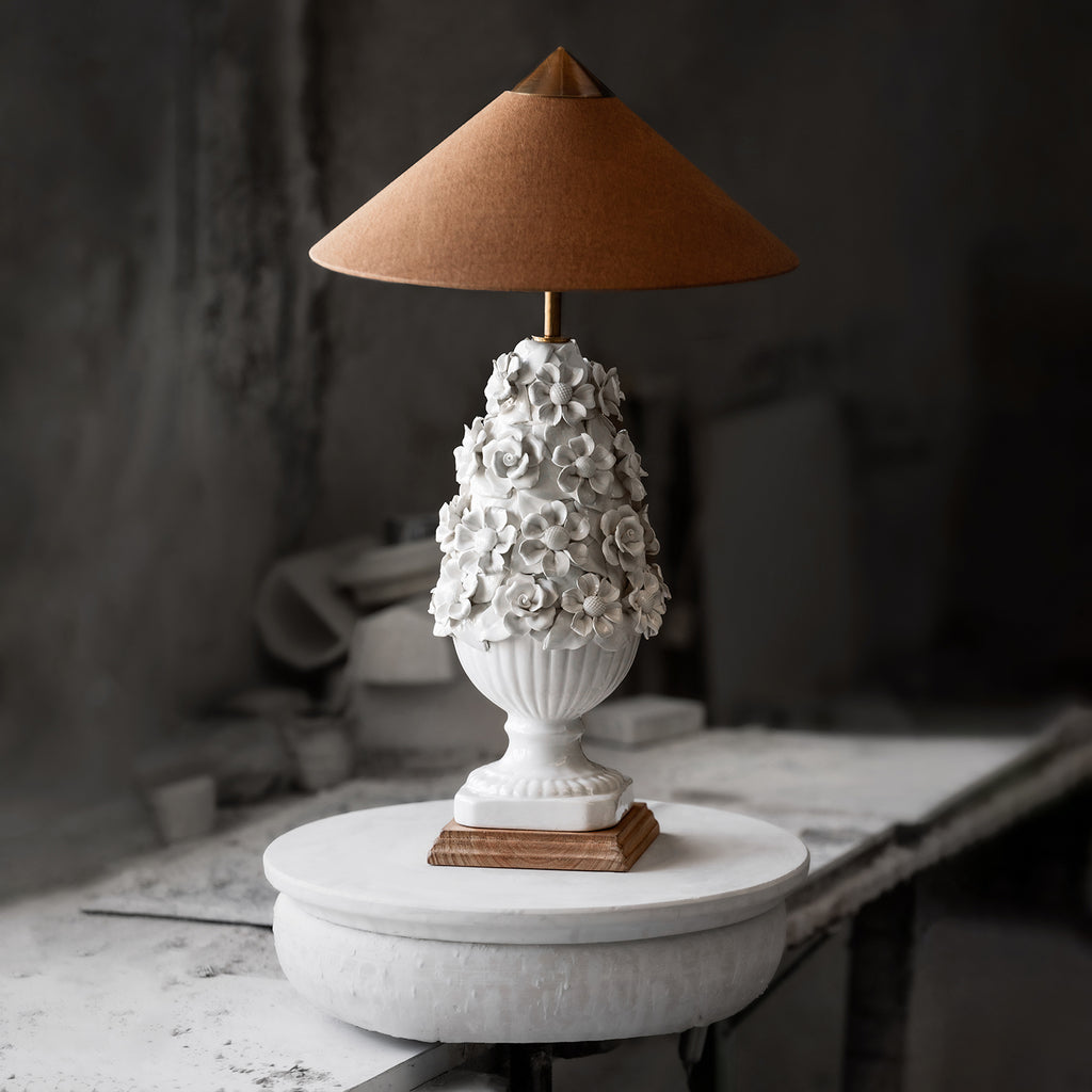 Manises Flora White Lamp