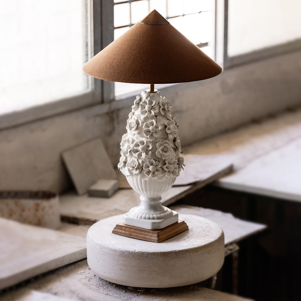 Manises Flora White Lamp