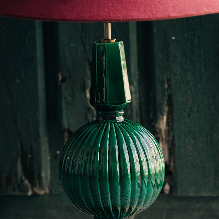 Lámpara de Manises Art Decó Verde Valencia