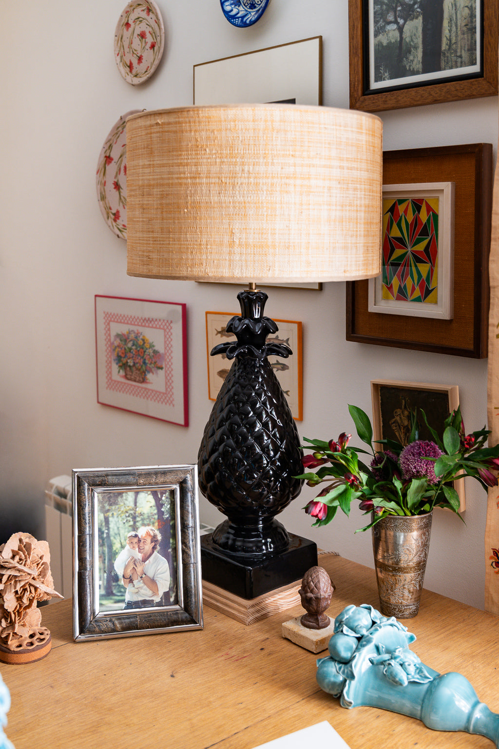 Lámpara de Manises Pinea II Negra