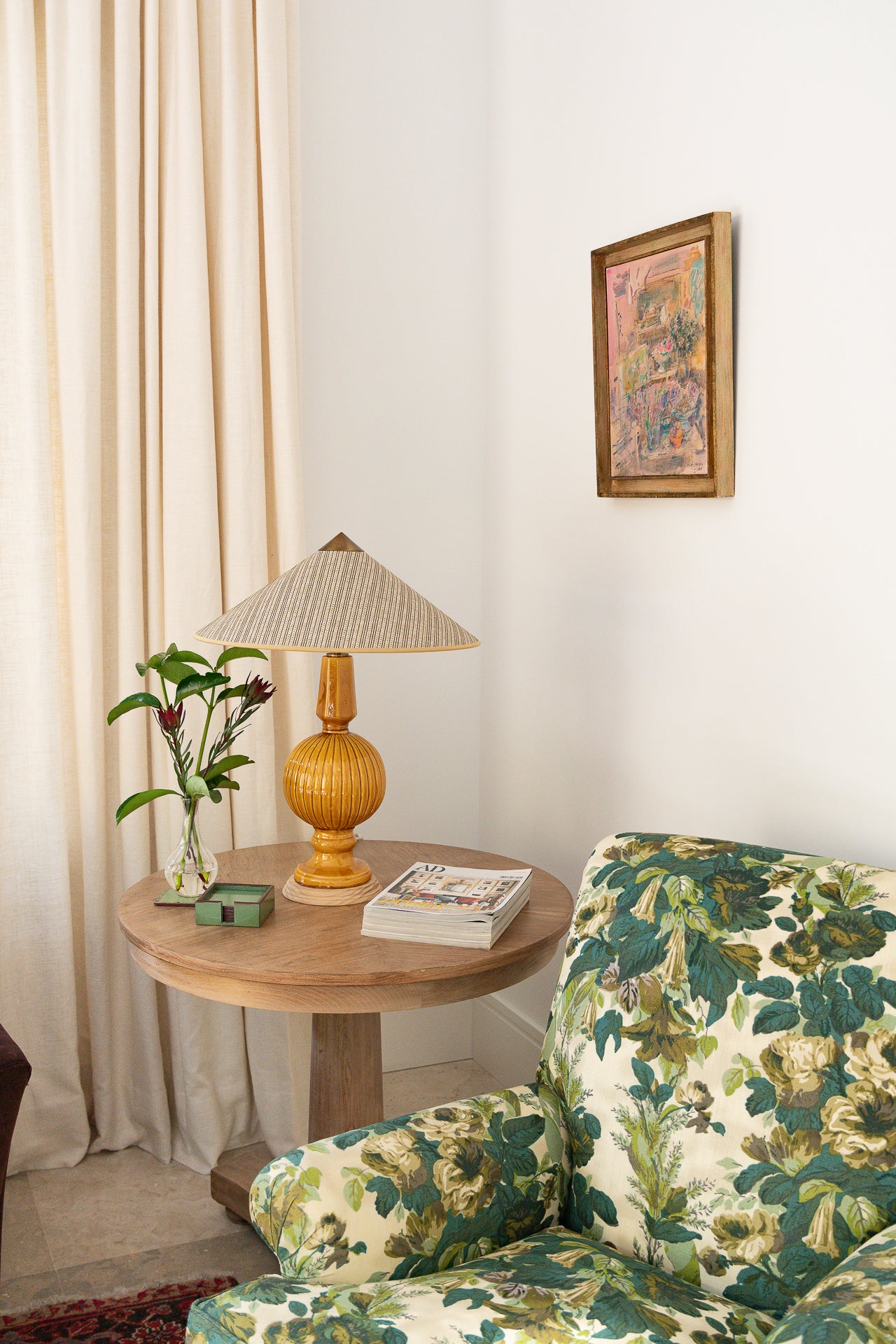 Lámpara de Manises Art Deco Miel