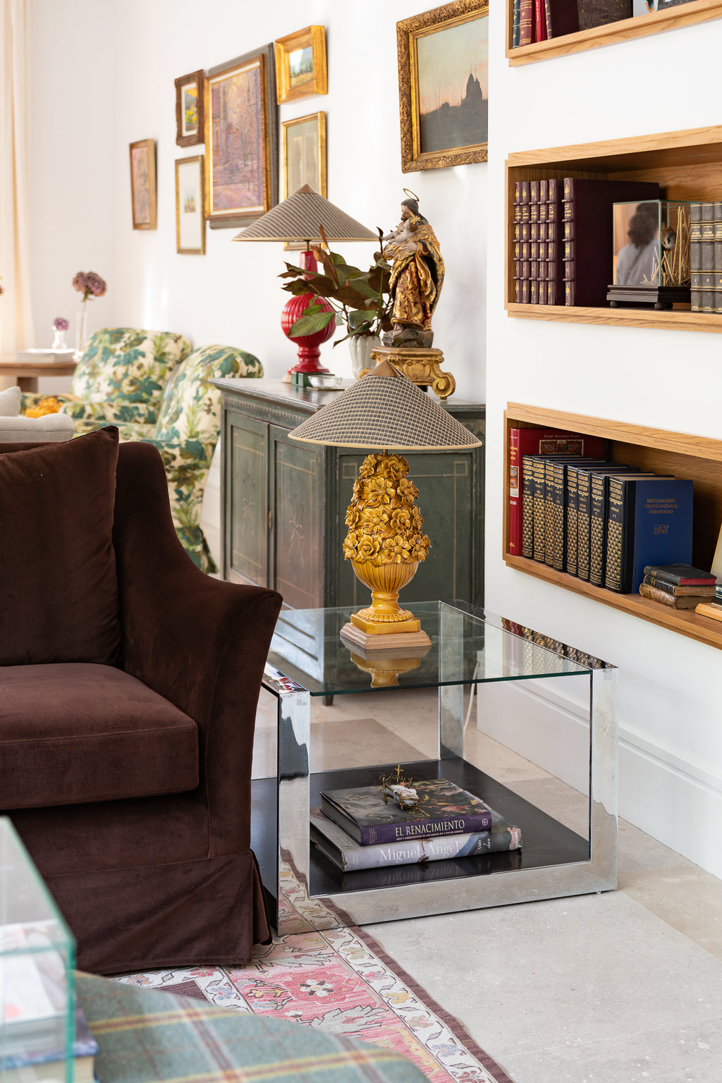 Lámpara de Manises Flora Miel