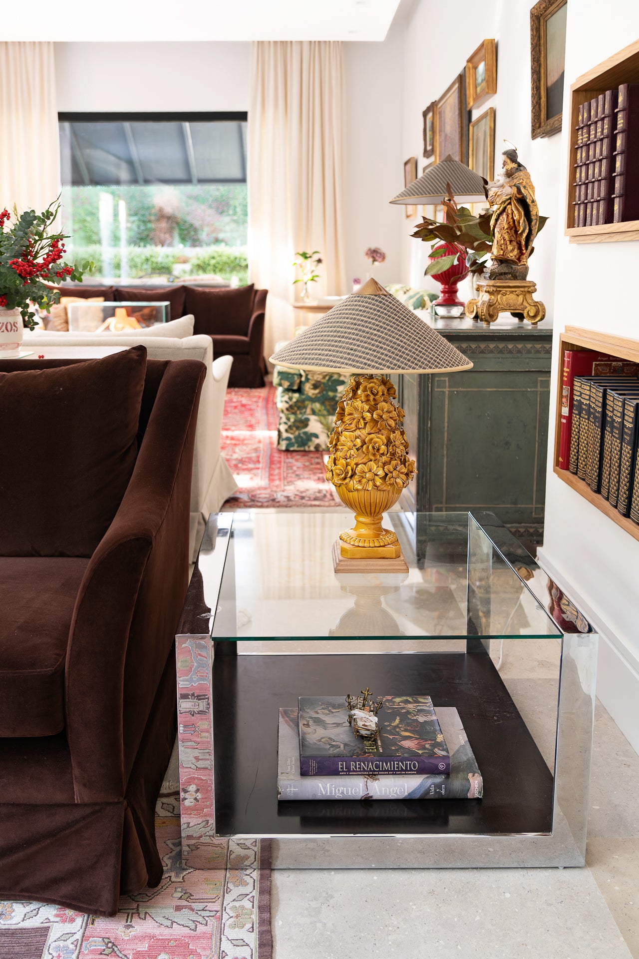 Lámpara de Manises Flora Miel