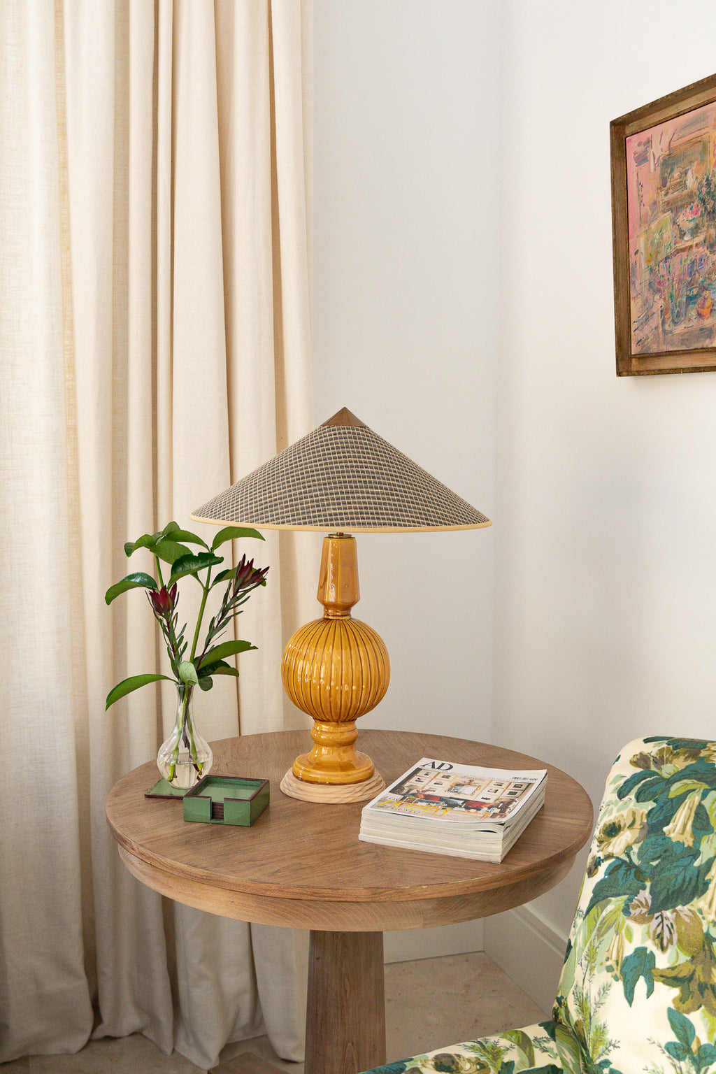 Lámpara de Manises Art Deco Miel