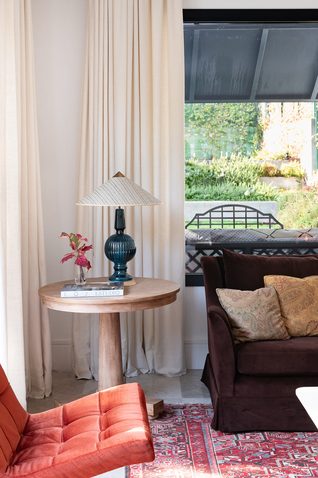 Lámpara de Manises Art Deco Azul Noche