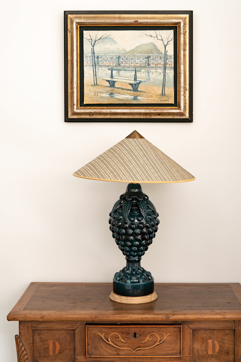 Lámpara de Manises Gabanera Azul Noche