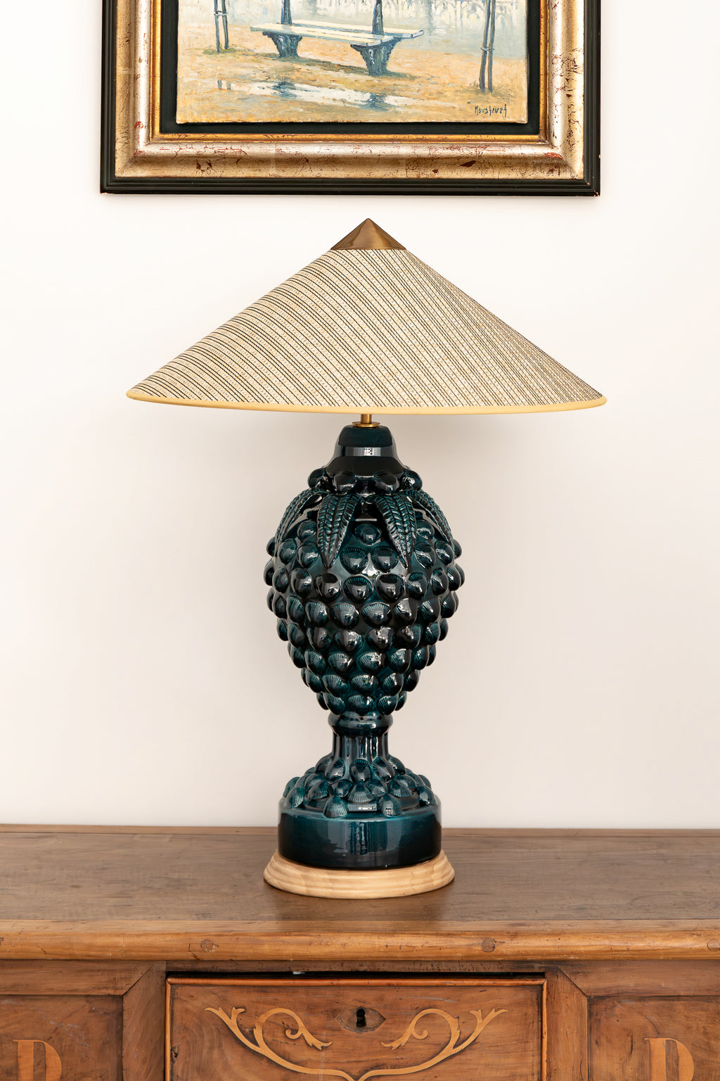 Lámpara de Manises Gabanera Azul Noche