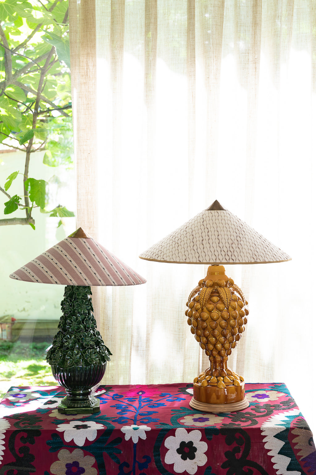 Capuchina Old Gold Linen Lampshade 
