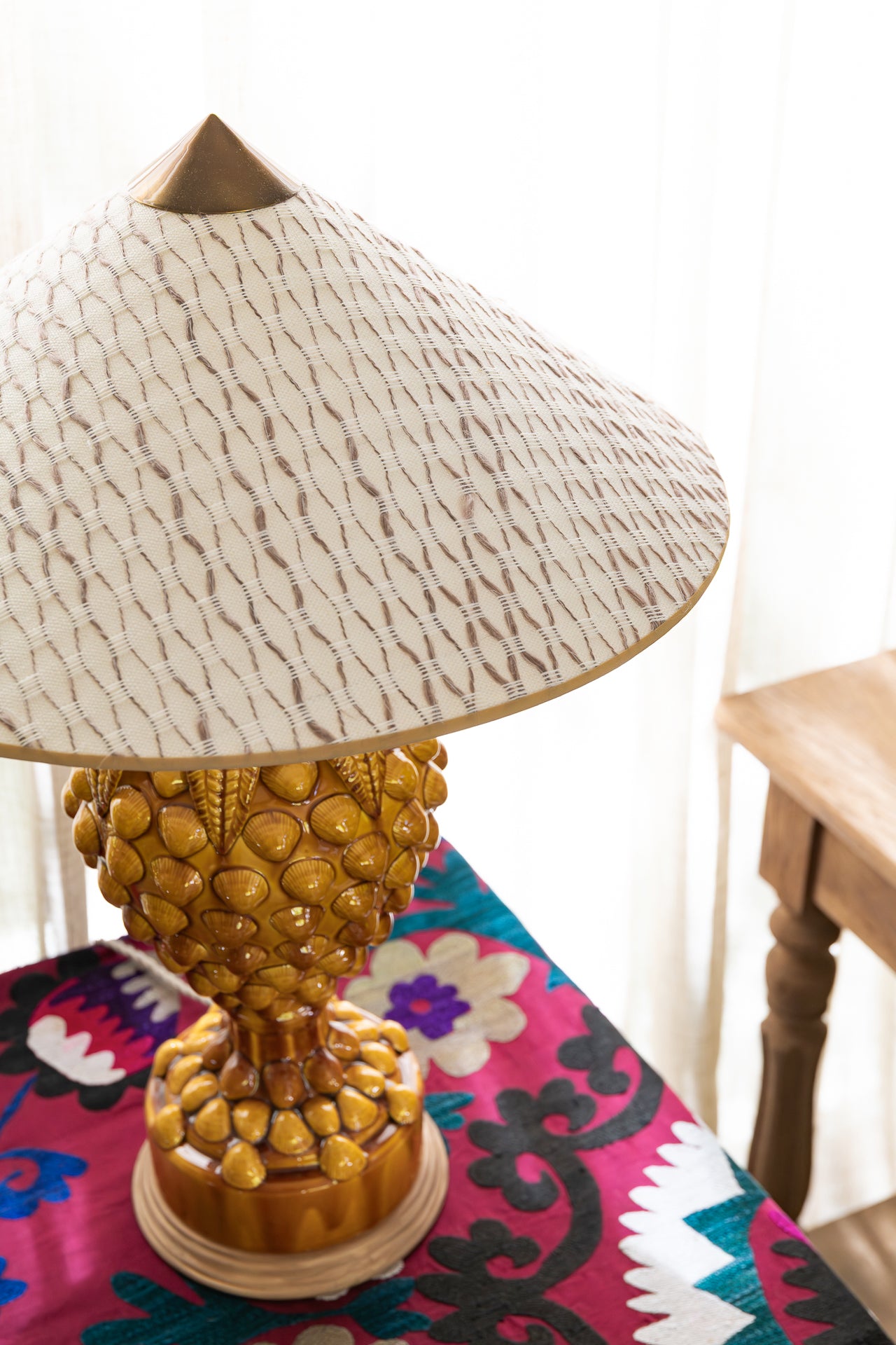 Capuchina Old Gold Linen Lampshade 