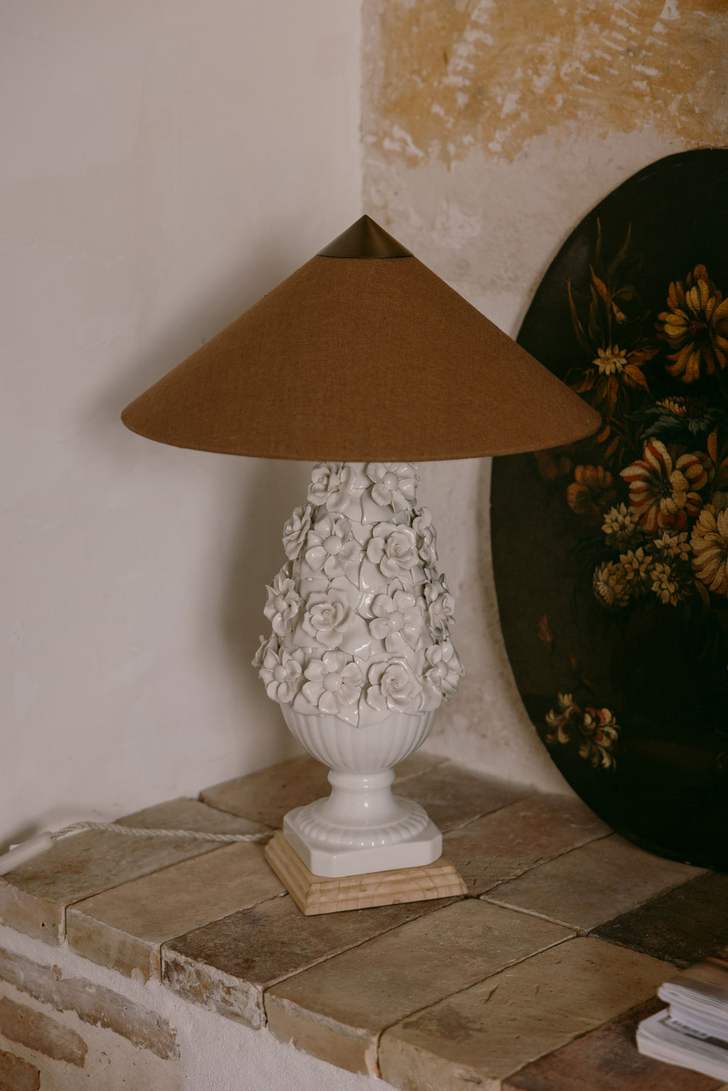 Manises Flora White Lamp