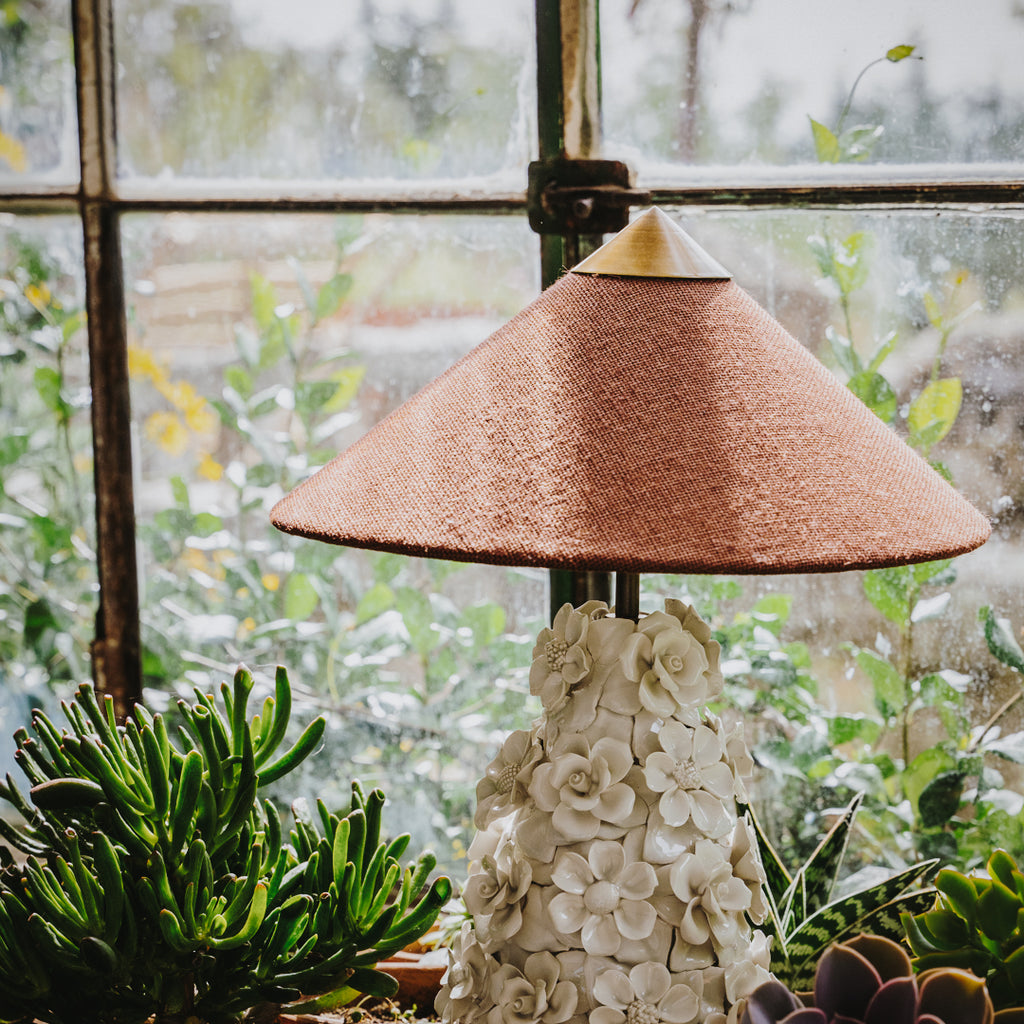 Manises Flora White Lamp