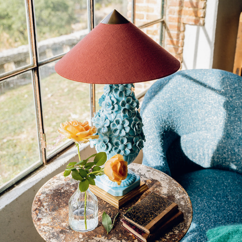 Capuchina Terracota Linen Lampshade